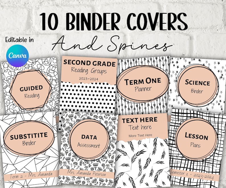 Editable Binder Covers and Spines I Printable Binder Cover I Homeschool ...