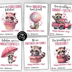 cartão dos namorados do guaxinim | Para mim você é um lixo | Balões de coração | Clipart de namorados | Cartão Panda Lixo I Cartões de Amor Engraçados Cartão I Raccoon Pun