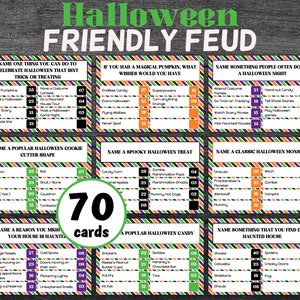 Halloween Friendly Feud, Fun October Game, Adult Trivia Questions, Family Friendly Quiz, Printable Halloween game night, Holiday game