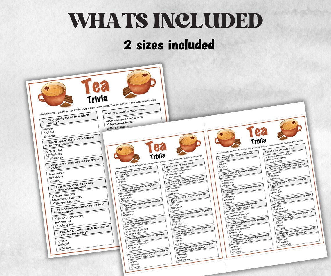 High Tea Trivia Tea Trivia, Tea Party Birthday Activities,afternoon Tea Party, Garden ...