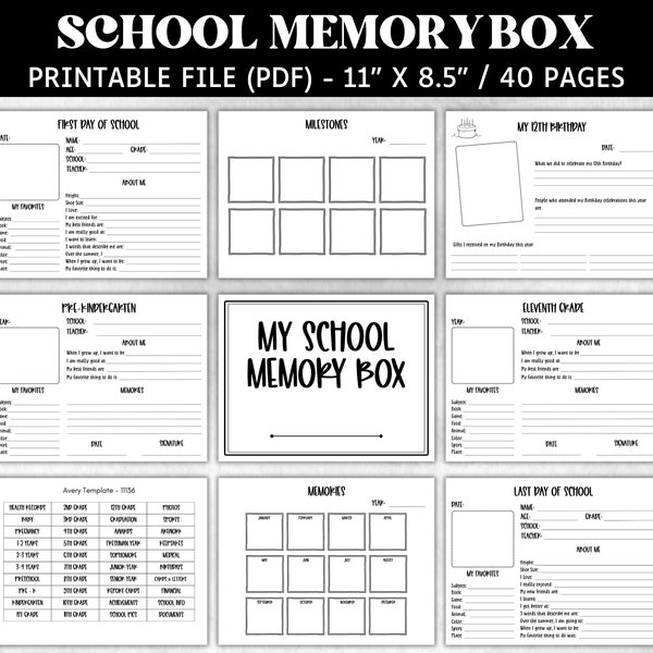 School File Folder Memory Box - Etsy