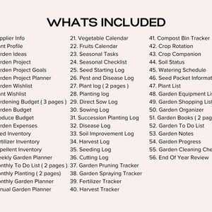 Spring Garden Planner I Plant Planner I Gardening Planner I Garden Organization I Garden Journal I Garden Layouts image 2