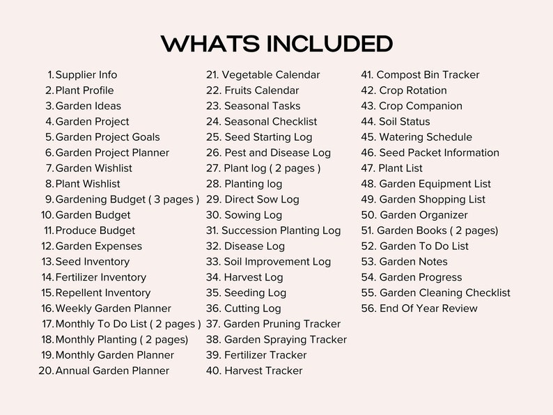 Spring Garden Planner I Plant Planner I Gardening Planner I Garden Organization I Garden Journal I Garden Layouts image 2