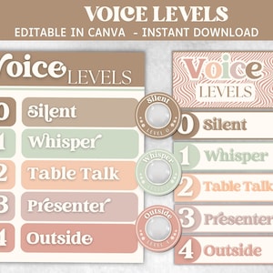 Class Voice Level, Voice Level Chart,  Voice Level Display, Noise Level Display,  Noise Level Chart, Visual Voice Levels, Voice Level Signs