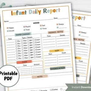 Registro giornaliero del bambino I Registro giornaliero del neonato I Registro della babysitter I Rapporto giornaliero dell'asilo nido I Registro della tata I Rapporto della babysitter I Rapporto dell'assistenza all'infanzia I Assistenza al neonato