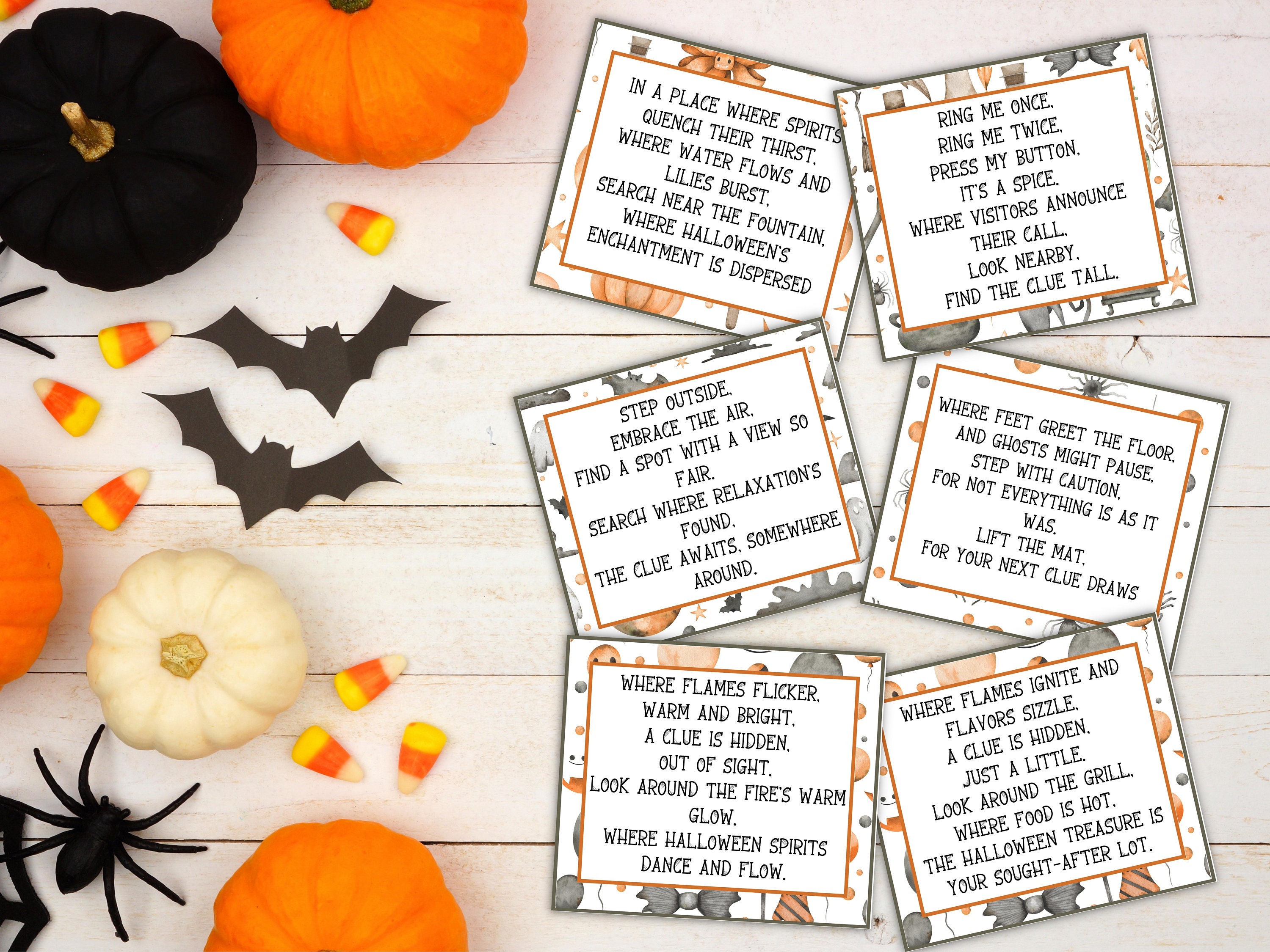 Outdoor halloween scavenger hunt kids and teens scavenger etsy