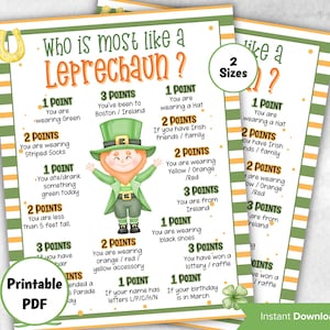 St paddys  Classroom Games, Leprechaun Name Game, St Patricks Day Activity, St Patricks Day Party Game, Leprechaun Game, Printable Games