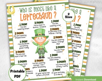 St paddys  Classroom Games, Leprechaun Name Game, St Patricks Day Activity, St Patricks Day Party Game, Leprechaun Game, Printable Games