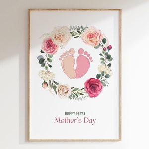 Bambini, neonati, impronte di mani per la festa della mamma, regali fai da te artigianali, biglietti fai da te, regali con impronte di mani per la mamma, buona festa della mamma, nuova mamma