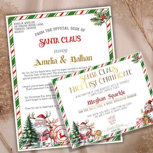 Stocking Stuffer I Custom Santa Letter | Editable Santa Letter | Official Santa Mail | Handwritten I letter I North Pole Mail Edit in Corjl