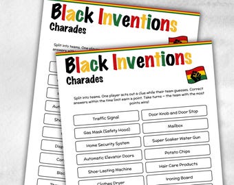 Charades de l'invention des Noirs, jeux d'indépendance des Noirs, journée de la liberté, jeux brise-glace, jeu de blacks adultes enfants, cours d'histoire, culture africaine