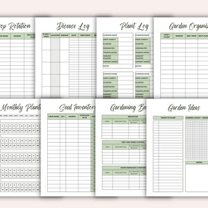 Spring Garden Planner I Plant Planner I Gardening Planner I Garden Organization I Garden Journal I Garden Layouts image 7