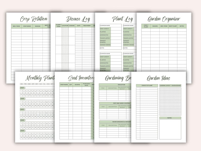 Spring Garden Planner I Plant Planner I Gardening Planner I Garden Organization I Garden Journal I Garden Layouts image 7