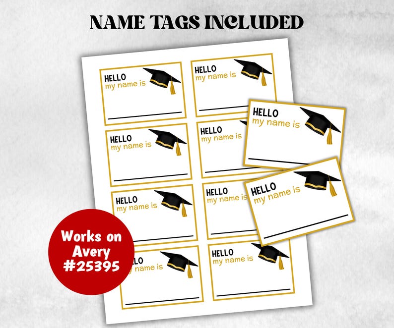 Graduation Name Guide What is Your Graduation Name Printable Game, Office Party, Daycare Name ...