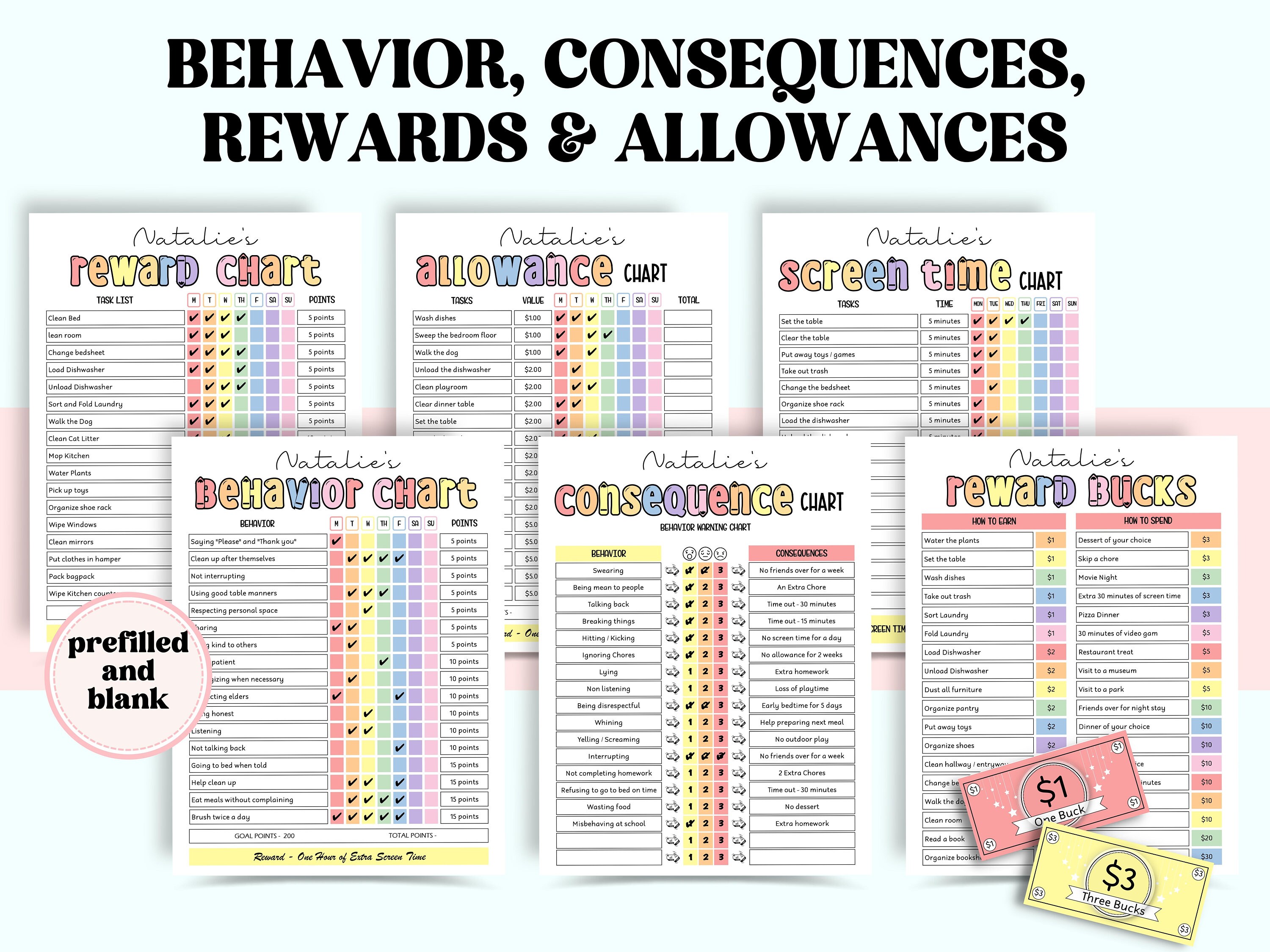 Daily Checklist | Command Center | School Routine | Behavior Chart ...