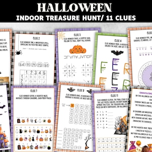 Halloween  Treasure Hunt for Teens, Scavenger hunt for teens, Halloween Party game, Halloween activity, Indoor Scavenger hunt, Treasure Hunt