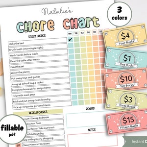 Chore Chart | Daily Task List | Routine Chart | Adhd Cleaning Planner | Daily Checklist | Christmas Gifts | School Routine | Daily Routine