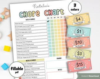 Chore Chart | Daily Task List | Routine Chart | Adhd Cleaning Planner | Daily Checklist | Christmas Gifts | School Routine | Daily Routine