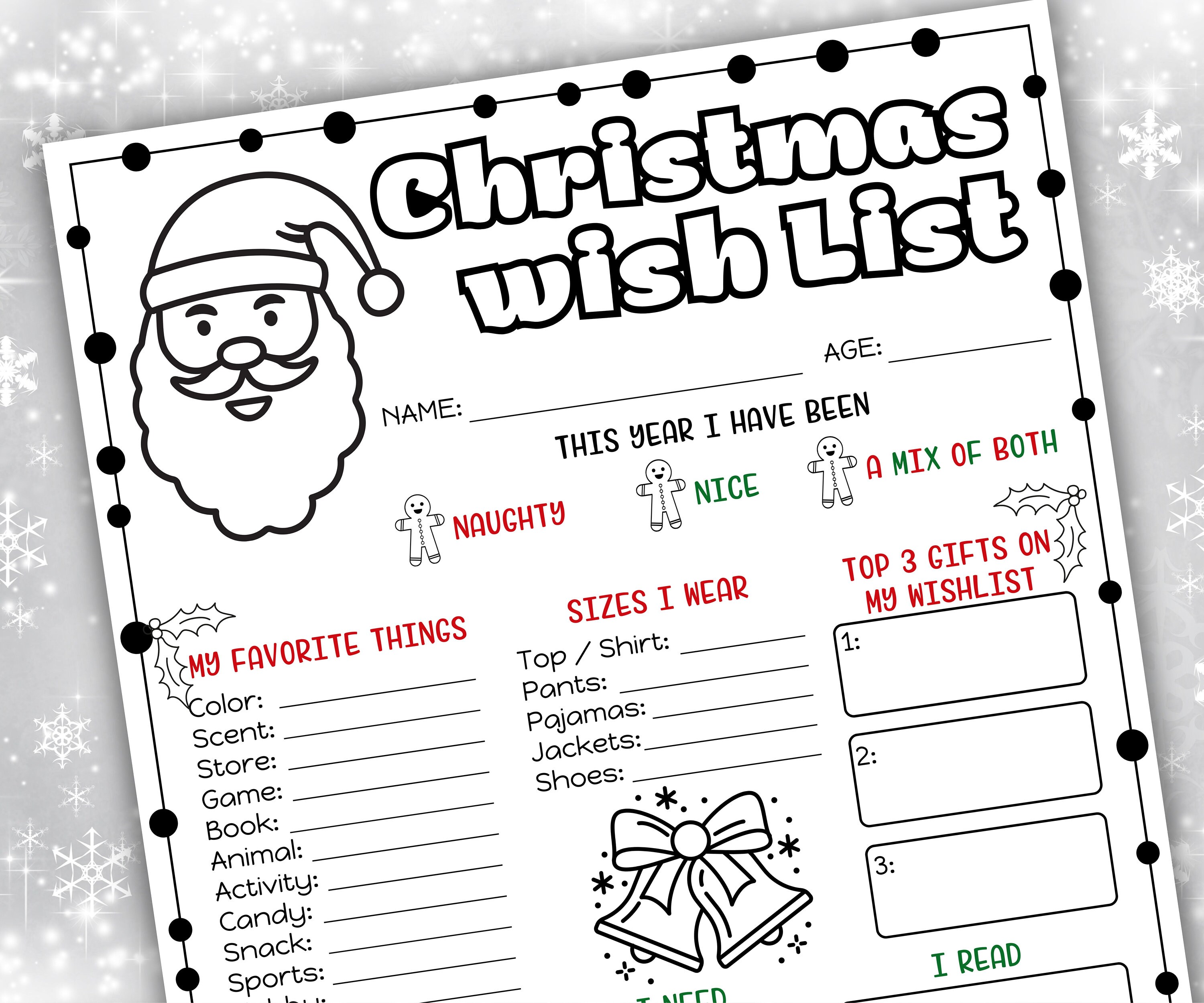 Printable Letter To Santa Letter To Santa Claus Letter To Etsy printable-letter-to-santa-letter-to-santa-claus-letter-to-etsy