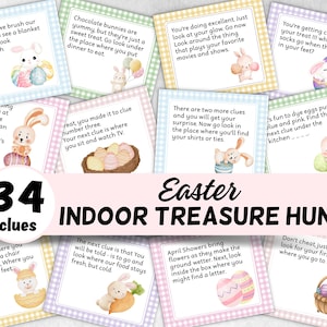 Easter Scavenger Hunt For Kids | Easter Game | Easter Party | Easter Treasure Hunt Clues | Teens Easter Treasure Hunt | Easter Bunny Letter