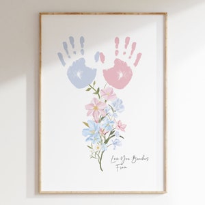 Artigianato prescolare stampabile I Mommy Handprint Art / Regalo ricordo / Buona festa della mamma / Biglietto fai da te / Mamma mamma / Ricordo del bambino / Nuova mamma
