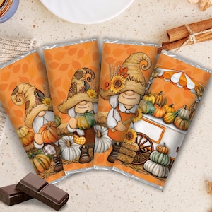 Classroom Thanksgiving Treats, Thanksgiving Chocolate Bar Wrapper, Friendsgiving Party Favor, Teacher Appreciation Gifts, Fall Hostess Gift