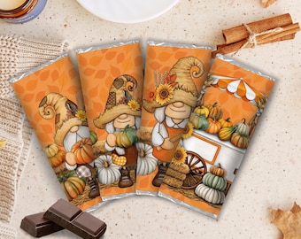 Classroom Thanksgiving Treats, Thanksgiving Chocolate Bar Wrapper, Friendsgiving Party Favor, Teacher Appreciation Gifts, Fall Hostess Gift