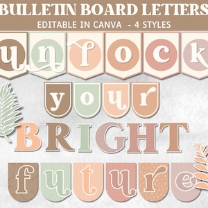 Printable Bulletin Board Ideas, Printable Bulletin Letters, Back To School, Bulletin Board Kit, Printable Classroom Display, Teacher Decor