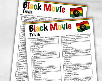 Black Movie Trivia, Black history, Icebreaker games, adult black culture, freedom day, history classroom, black trailblazers, educational