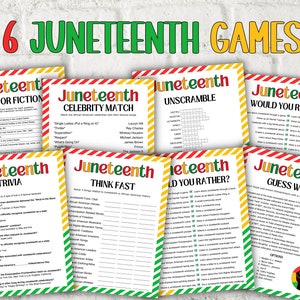 Juneteenth Games Bundle I Juneteenth Activities I African American History I Juneteenth School Game I Juneteenth Trivia I Juneteenth Quiz