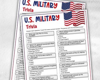 US Military trivia, drinking game, American classroom activity, icebreaker kids picnic, USA presidents, barbeque, political War quiz game