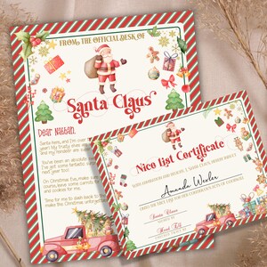 Editable Letters From Santa | Santa Letter Certificate | Letter From Santa Claus | Custom Santa Letter I Personalized Letters From Santa |