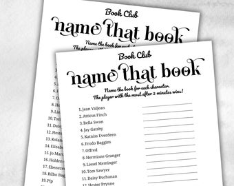 Book Club Name that book, Book club hosting, Bookworm meeting, bookstagram theme party, coversation starters, trivia challenge, themed party