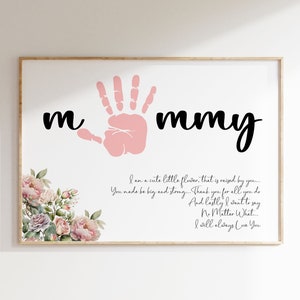 Regalo per attività Stampa di biglietti fai da te / Arte dell'impronta della mamma / Regalo per la Festa della mamma / Regalo ricordo / Regalo per la mamma / Impronta per la Festa della mamma Personalizzo