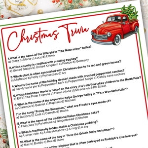 Office Trivia Printable I Fun Christmas Trivia Game | Christmas Trivia ...