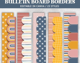 Bulletin Border, Classroom Borders, Bulletin Board Trim Decor,  Bulletin Display, Classroom Display, Printable Classroom, Teacher Supplies,