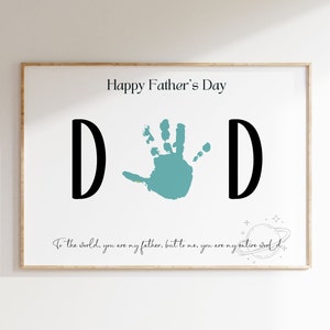 Fête des pères Handprint art I Handprint craft I Cadeau de fête des pères I Première fête des pères I Carte de fête des pères bricolage I Fête des pères imprimable