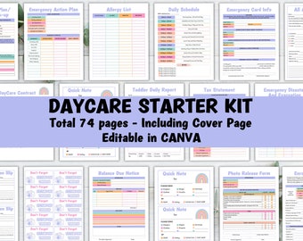 Opening a Daycare, Daycare Starter Kit, Forms Bundle, Childcare forms, Inhome daycare paperwork, preschool forms, daycare handbook, provider