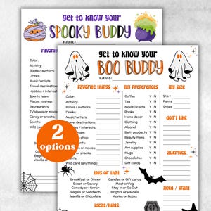 Halloween gift questions, halloween gift exchange, Coworkers survey, employee wishlist, staff appreciation, Youve Been Booed, boo basket