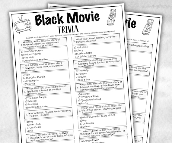 Rated Black Movie Trivia Card Game - Black Culture Film Trivia From 80s, 90s, 2000s - Fun For Game Nights & Parties - View #2