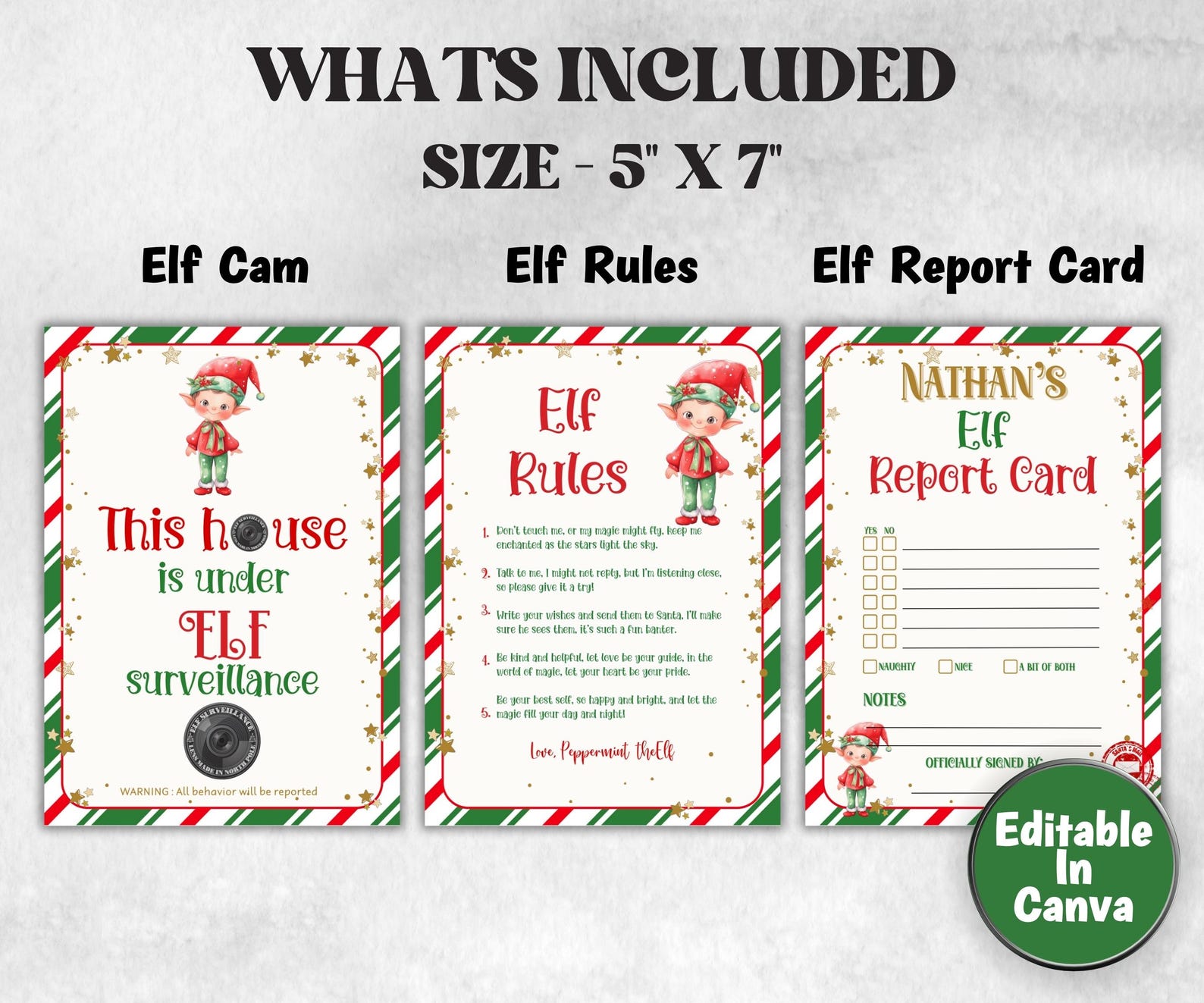 Editable Elf Report Card, Elf Adoption Certificate, Christmas Elf Cam ...