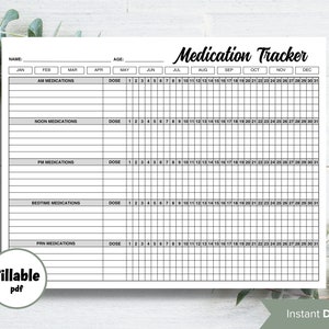 Dagelijkse maandelijkse medicatietracker I Medicatielogboek I Dagelijkse medicatielijst I Medicijnenkaart I Medicijntrackerblad I logboekrecepten