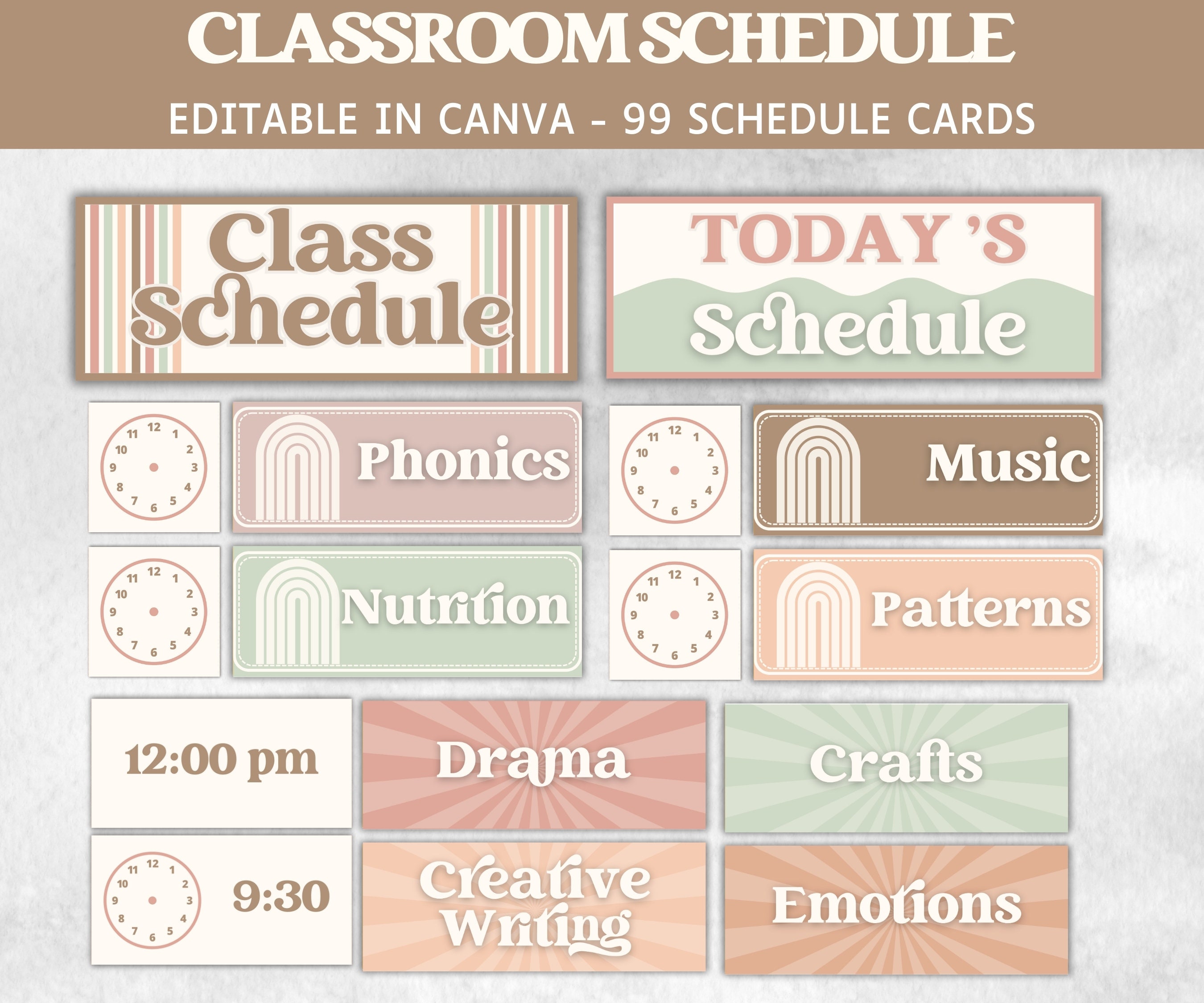 Visual Class Timetable Visual Timetable, Classroom Schedule, Schedule Cards, Elementary ...
