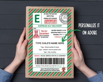 Sleigh Mail Label | Elf Mail | Elf Shipping Label | Christmas Elves | Santa Mail | Christmas Gift Labels | Elf Delivery | Envelope Seals