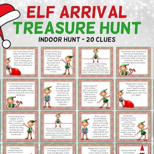 Búsqueda del tesoro de elfos para adolescentes / Búsqueda del tesoro de elfos para niños / Travesuras de elfos / Actividades de elfos / Actividades navideñas / Código de búsqueda de elfos