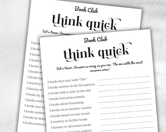 Book Club Most Likely to, Book club hosting, Bookworm meeting, bookstagram theme party, coversation starters, trivia challenge, themed party