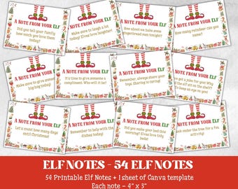 Editable Elf Notes, Printable Christmas Activities, Note from Your Elf, Elf Kit for Kid, Elf Arrival Ideas, Christmas Elf Props, Elf Message