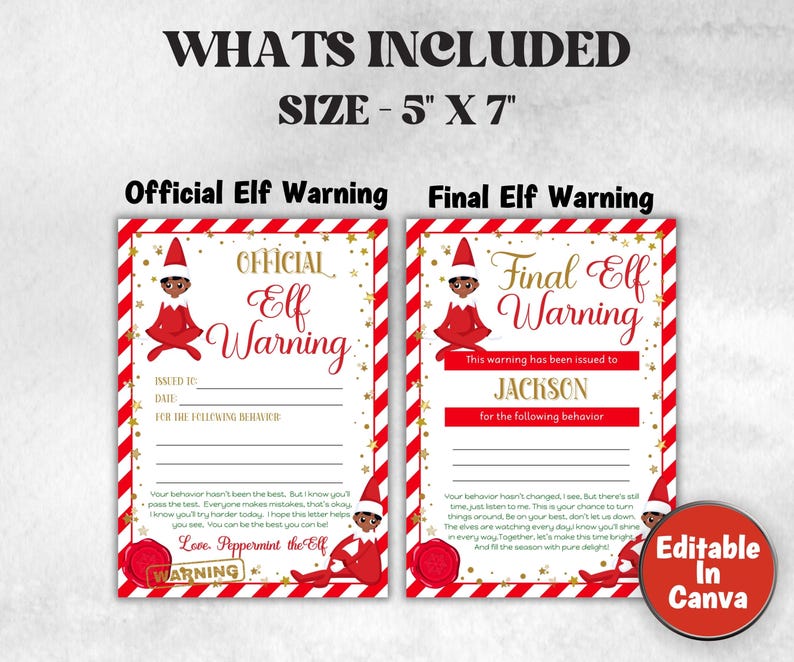 Final Warning Letter, Elf Official Warning Letter, Elf Letter Template