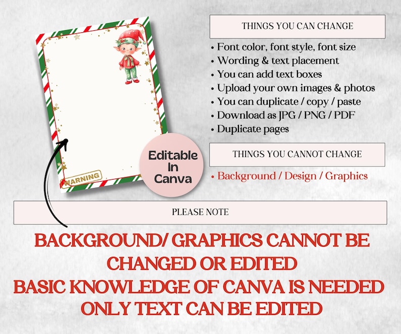 Elf Warning Letter Template, Elf Official Warning Letter, Final Warning