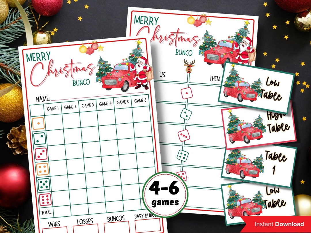 Printable Christmas Bunco Score Sheet Christmas Bunco Set Printable printable-christmas-bunco-score-sheet-christmas-bunco-set-printable